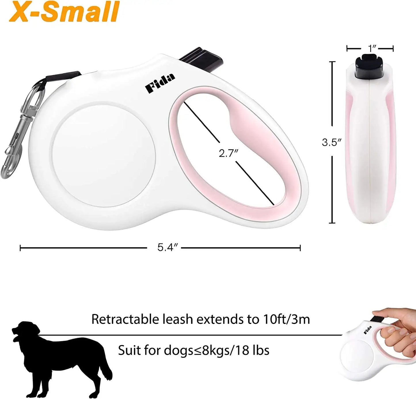 Retractable Dog Leash with Bag Dispenser