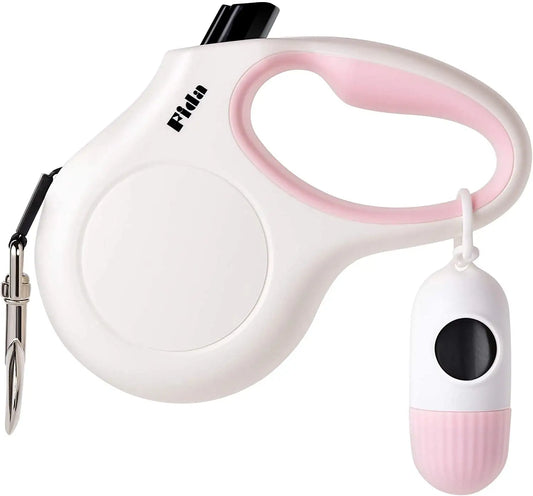 Retractable Dog Leash with Bag Dispenser